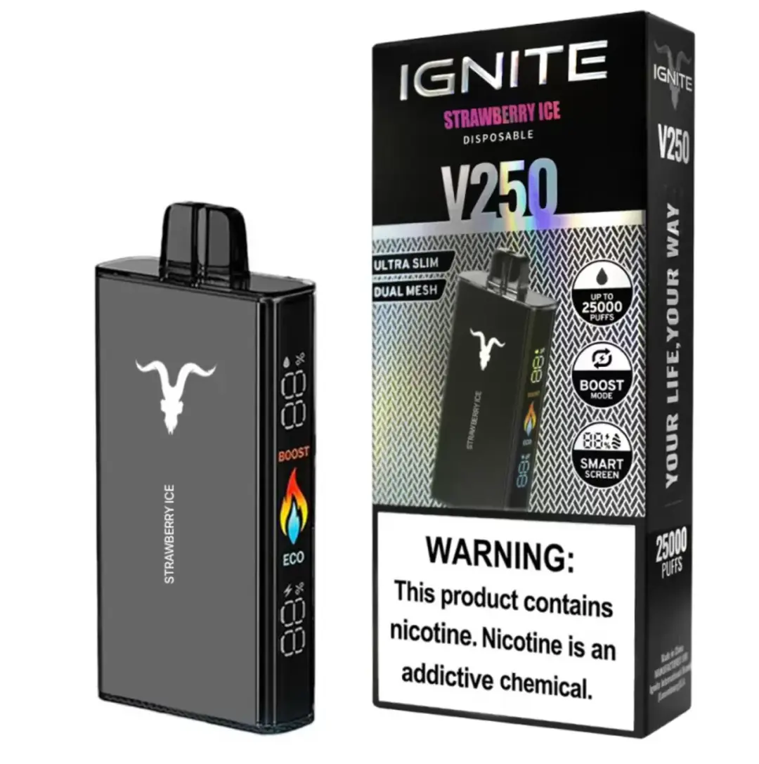Vapper IGNITE V250 Black Strawberry Ice 25k puffs