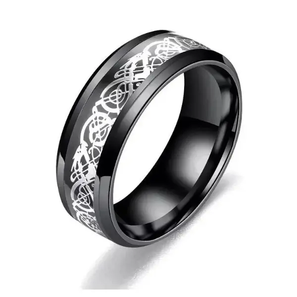 Anillo Azteca Black & Silver